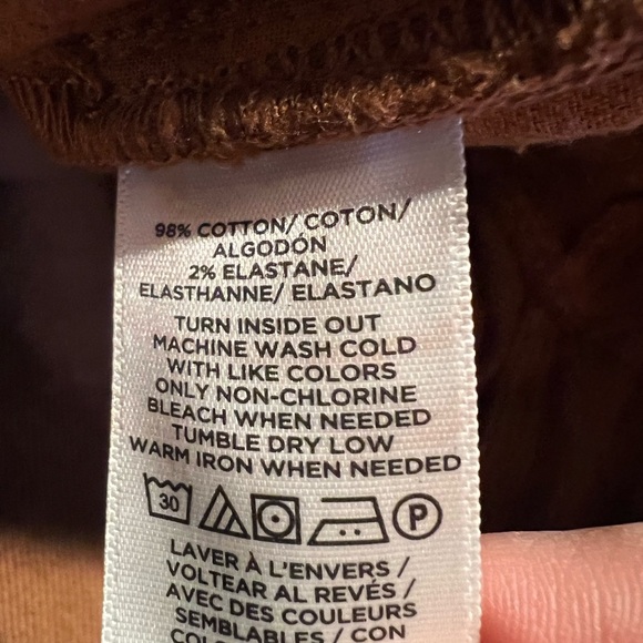 Loft Pintucked Frayed High Rise Kick Crop Jeans In Cocoa Powder Size 26 - Picture 10 of 11